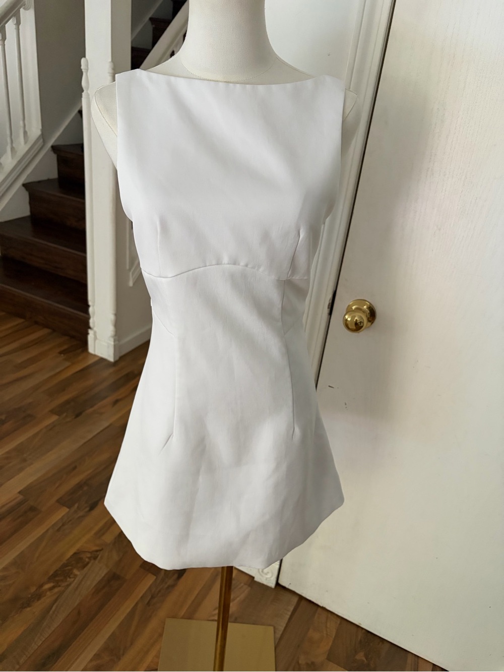 Peppermayo White Sleeveless Backless Mini Shift Dress, Small, NWOT - Picture 5 of 10